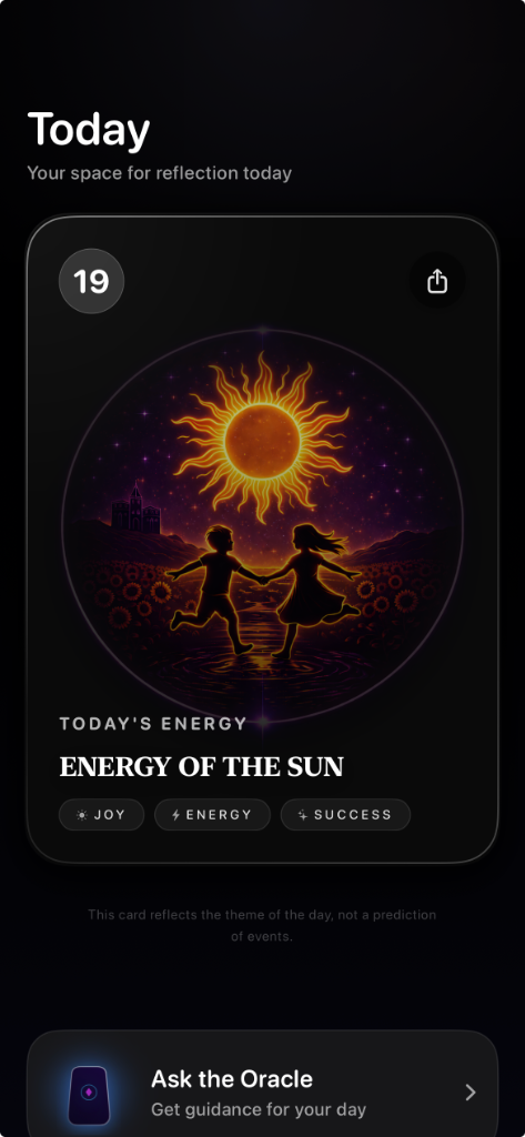 MatrixID Daily Reflection Interface
